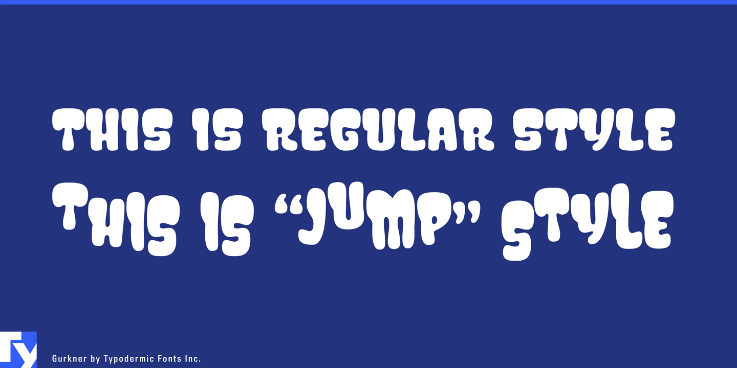 Пример шрифта Gurkner Jump